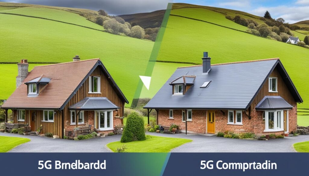 5G家居寬頻與傳統寬頻連接速度比較